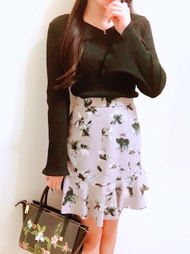「Ted Baker（テッドベーカー）のアイテム（バッグ）」を使った、靜靜さん（レディース・159cm）の春コーディネート