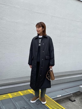 「MOHI（モヒ）のアイテム（スリッポン）」を使った、藤原（fujiwara）さん（レディース・159cm）の冬コーディネート