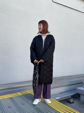 「ROTHCO（ロスコ）のアイテム（その他アウター）」を使った、藤原（fujiwara）さん（レディース・159cm）の冬コーディネート