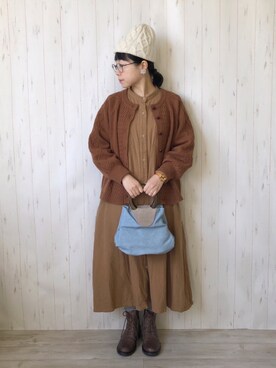 鞄屋コナランさん（レディース・157cm）の冬コーディネート