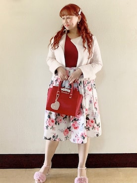「axes femme（アクシーズファム）のアイテム（ライダースジャケット）」を使った、♡ m i c h i ♡さん（レディース・158cm）の秋コーディネート
