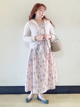 「tocco closet（トッコ　クローゼット）のアイテム（パーカー、ピンク系）」を使った、♡ m i c h i ♡さん（レディース・158cm）の秋コーディネート