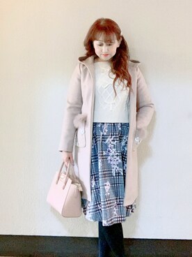 「tocco closet（トッコ　クローゼット）のアイテム（その他アウター）」を使った、♡ m i c h i ♡さん（レディース・158cm）の秋コーディネート
