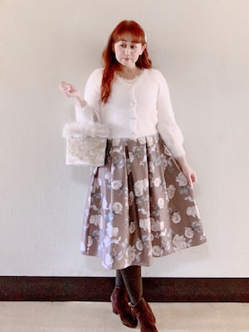 「le reve vaniller（ル レーヴ ヴァニレ）のアイテム」を使った、♡ m i c h i ♡さん（レディース・158cm）の冬コーディネート