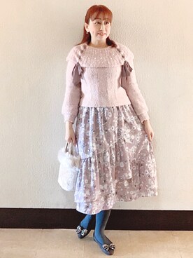「le reve vaniller（ル レーヴ ヴァニレ）のアイテム」を使った、♡ m i c h i ♡さん（レディース・158cm）の冬コーディネート