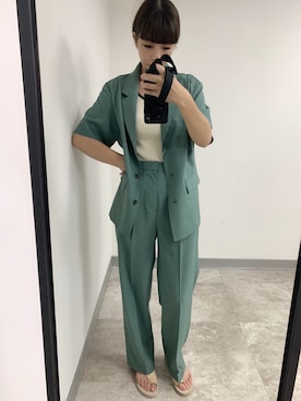 「SET UP」｜「アイテム（サンダル）」を使った、Nicole Changさん（レディース・161cm）の春コーディネート
