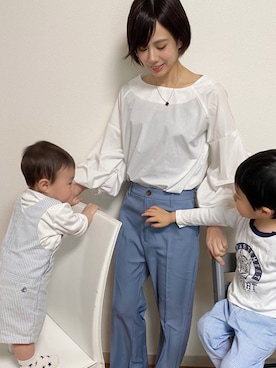 「PETIT BATEAU（プチバトー）のアイテム（オールインワン・サロペット）」を使った、Rio さん（レディース・160cm）の春コーディネート