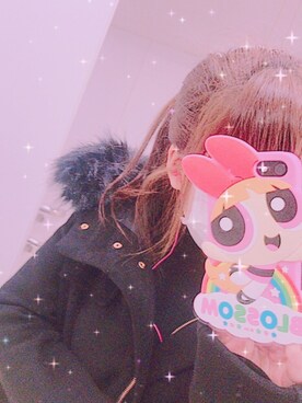 「ZARA（ザラ）のアイテム（その他アウター、ブラック系）」を使った、💕さん（レディース・161cm）の冬コーディネート