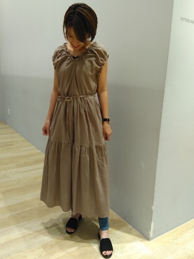 「NICE CLAUP（ナイスクラップ）のアイテム（ワンピース/ドレス）」を使った、oyukaoさん（レディース・159cm）の夏コーディネート