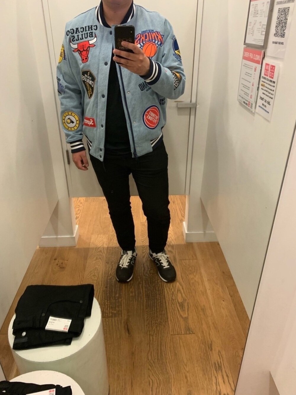「NBA、NIKE、supreme、john Elliott Co、AcneStudios、New Balance、JUNYA WATANABE MAN、COMME des GARCONS」｜「Supreme のアイテム（その他アウター、ブルー系）」を使った、Brian Lyさん（メンズ・173cm）の夏コーディネートの1枚目の写真