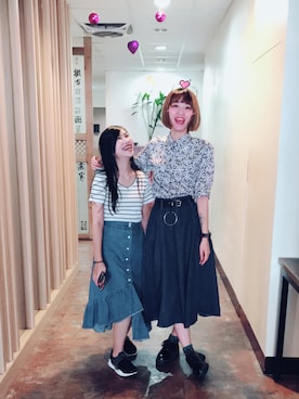 「MARKET（マーケット）のアイテム」を使った、泰瑞莎 Teresa Tuさん（レディース・170cm）の夏コーディネート