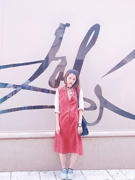 「travel」｜「アイテム（ワンピース）」を使った、泰瑞莎 Teresa Tuさん（レディース・170cm）の秋コーディネート