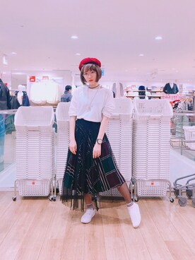 「アイテム（レインシューズ、ホワイト系）」を使った、泰瑞莎 Teresa Tuさん（レディース・170cm）の冬コーディネート