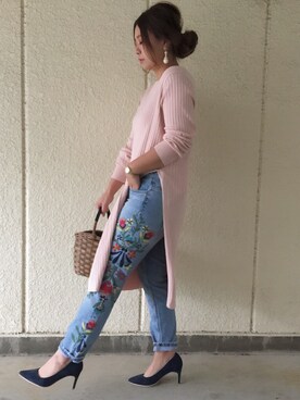 「スプリングSENSEOFPLACE」｜「アイテム（ワンピース/ドレス）」を使った、makikiさん（レディース・160cm）の春コーディネート
