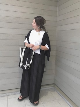 「SETUP7（セットアップセブン）のアイテム（ブレスレット）」を使った、makikiさん（レディース・159cm）の夏コーディネート