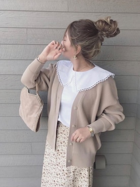 「SETUP7（セットアップセブン）のアイテム（ブレスレット）」を使った、makikiさん（レディース・158cm）の春コーディネート