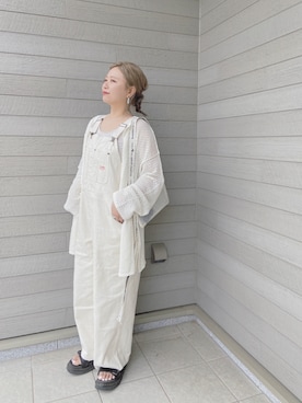 「Java（ジャバ）のアイテム（オールインワン・サロペット）」を使った、makikiさん（レディース・158cm）の春コーディネート