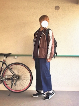 「PUMA（プーマ）のアイテム（ブルゾン）」を使った、Juchbさん（メンズ・165cm）の春コーディネート