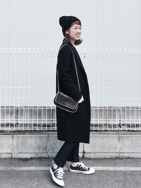 「TODAYFUL（トゥデイフル）のアイテム（チェスターコート）」を使った、YUKO さん（レディース・156cm）の秋コーディネート