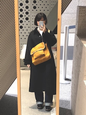 「LOWRYS FARM（ローリーズファーム）のアイテム（ステンカラーコート）」を使った、ラさん（レディース・160cm）の冬コーディネート