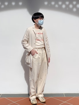「COS（コス）のアイテム（スラックス）」を使った、じゃいれん / Jirehさん（メンズ・165cm）の夏コーディネート
