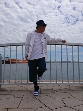 「VONZIPPER（ボンジッパー）のアイテム（その他アウター）」を使った、かっちゃんさん（メンズ・170cm）の夏コーディネート