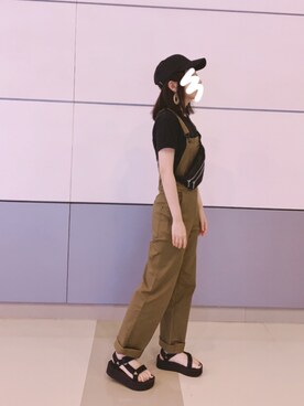 「MONKI（モンキ）のアイテム（バッグ）」を使った、四月🌻さん（レディース・153cm）の夏コーディネート