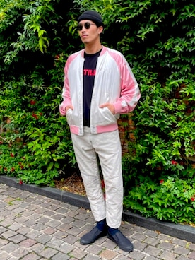 「アイテム（ブルゾン）」を使った、らっつさん（メンズ・183cm・30代）の春コーディネート