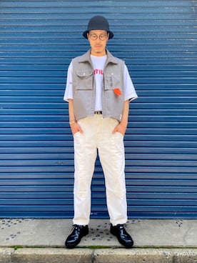 「diesel福岡」｜らっつさん（メンズ・183cm）の春コーディネート
