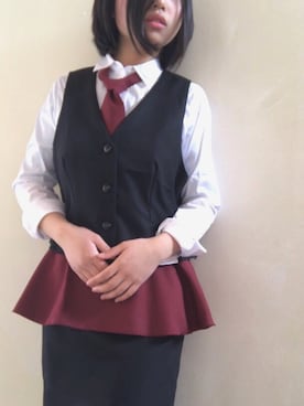 「JK」｜「アイテム（その他）」を使った、うみまる🐈さん（レディース・155cm）の冬コーディネート