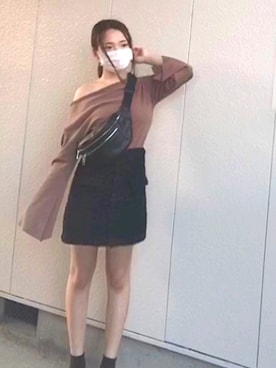 「SpRay PREMIUM（スプレイプレミアム）のアイテム（バッグ）」を使った、うみまる🐈さん（レディース・155cm）の春コーディネート