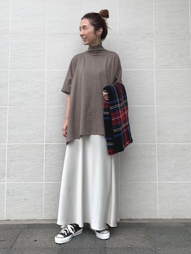 「OUTERSUNSET（アウターサンセット）のアイテム」を使った、藤田（fujita）さん（レディース・157cm）の秋コーディネート