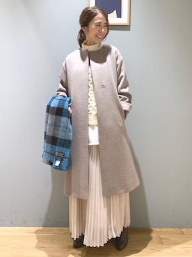 「green label relaxing（グリーンレーベルリラクシング）のアイテム（その他アウター）」を使った、藤田（fujita）さん（レディース・157cm）の秋コーディネート