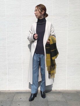 「green label relaxing（グリーンレーベルリラクシング）のアイテム（その他アウター）」を使った、藤田（fujita）さん（レディース・157cm）の秋コーディネート