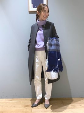 「green label relaxing（グリーンレーベルリラクシング）のアイテム（その他アウター）」を使った、藤田（fujita）さん（レディース・157cm）の秋コーディネート