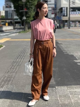「【全社タグに統合】Relax」｜藤田（fujita）さん（レディース・157cm）の春コーディネート