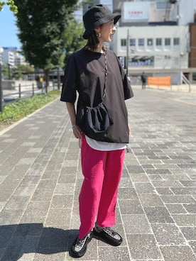 「KEEN（キーン）のアイテム（シューズ）」を使った、藤田（fujita）さん（レディース・157cm）の夏コーディネート