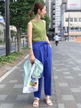 「☆この夏取り入れたいアメスリトップス」｜藤田（fujita）さん（レディース・157cm）の夏コーディネート