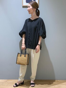 「LAURA DI MAGGIO（ローラディマッジオ）のアイテム」を使った、藤田（fujita）さん（レディース・157cm）の夏コーディネート