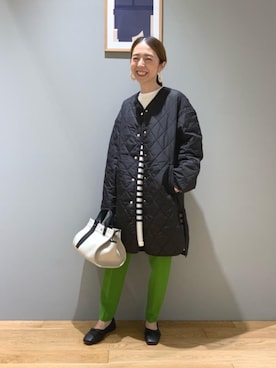 「green label relaxing（グリーンレーベルリラクシング）のアイテム（その他アウター）」を使った、藤田（fujita）さん（レディース・157cm）の秋コーディネート