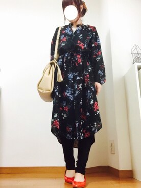 「JEANASIS（ジーナシス）のシャツワンピース/743980 （ワンピース）」を使った、momo33さん（レディース・160cm）の春コーディネート