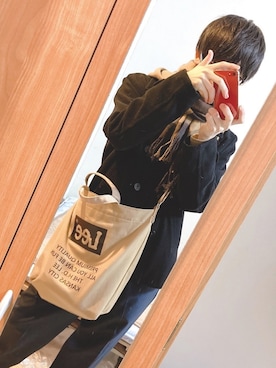 「RAGEBLUE（レイジブルー）のアイテム（ピーコート）」を使った、なぎたそさん（メンズ・170cm）の冬コーディネート