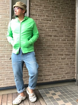 「AIGLE（エーグル）のアイテム（帽子）」を使った、やすひろさん（メンズ・177cm）の秋コーディネート