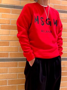 「MSGM（エムエスジーエム）のアイテム（スウェット）」を使った、naoさん（メンズ・172cm）の夏コーディネート