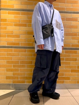 「B'2nd（ビーセカンド）のアイテム（カーゴパンツ）」を使った、naoさん（メンズ・172cm）の秋コーディネート