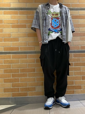 「NEIL BARRETT（ニールバレット）のアイテム（トップス）」を使った、naoさん（メンズ・172cm）の夏コーディネート