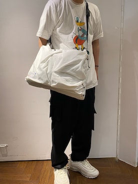「B'2nd（ビーセカンド）のアイテム（メッセンジャーバッグ）」を使った、naoさん（メンズ・172cm）の夏コーディネート