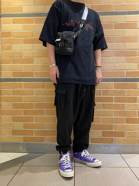「B'2nd（ビーセカンド）のアイテム（バッグ）」を使った、naoさん（メンズ・172cm）の夏コーディネート