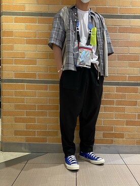 「B'2nd（ビーセカンド）のアイテム（バッグ）」を使った、naoさん（メンズ・172cm）の夏コーディネート