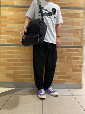 「B'2nd（ビーセカンド）のアイテム（バッグ）」を使った、naoさん（メンズ・172cm）の夏コーディネート
